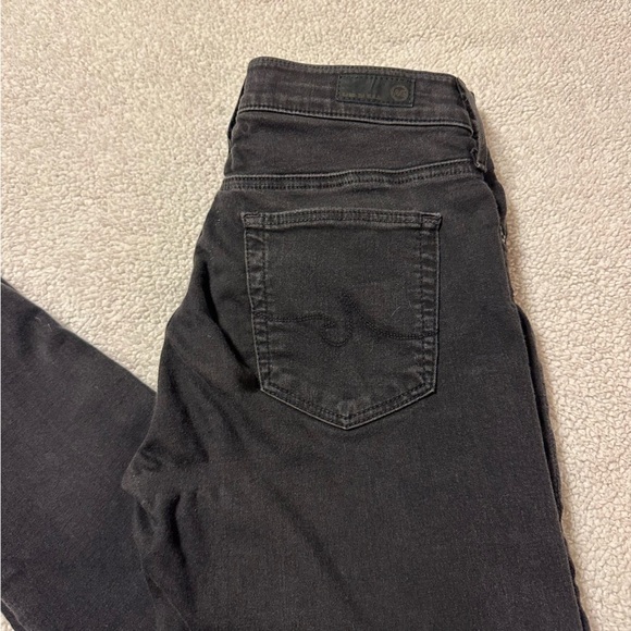 AG The Farrah High Rise Skinny Jeans Distressed Black Gray - Picture 9 of 13